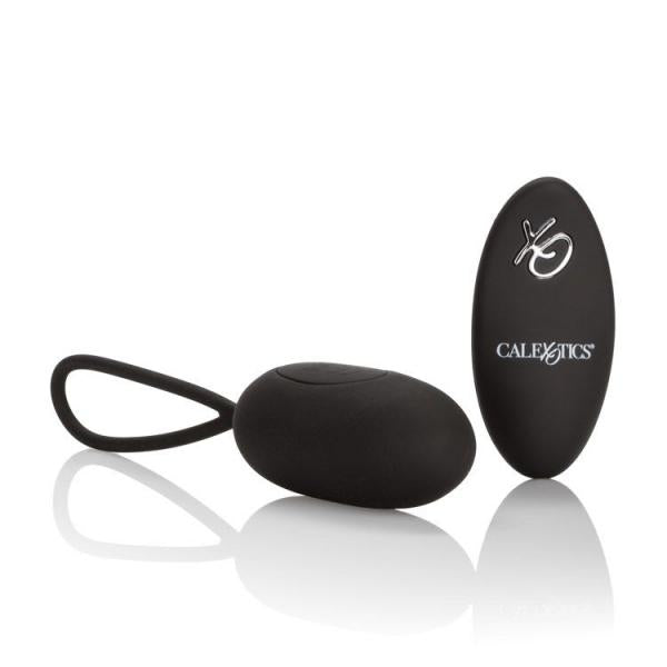 Silicone Remote Rechargeable Egg Vibrator Black