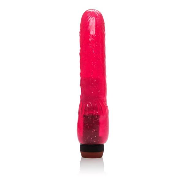 Hot Pinks Curved Penis 8 inches Vibrating Dildo Pink
