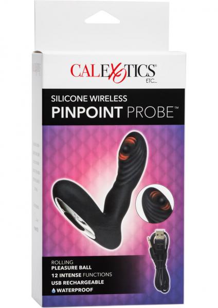 Pinpoint Probe Silicone Wireless Black Prostate Massager