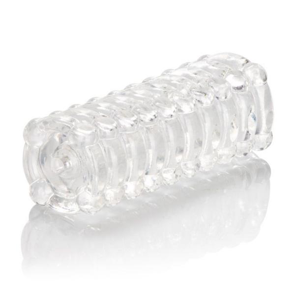 Ribbed Reversible Masturbation Stroker Clear