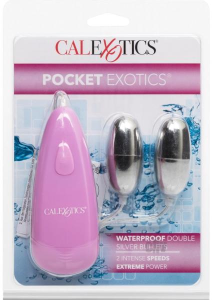 Pocket Exotics Double Silver Bullet Vibrator Waterproof