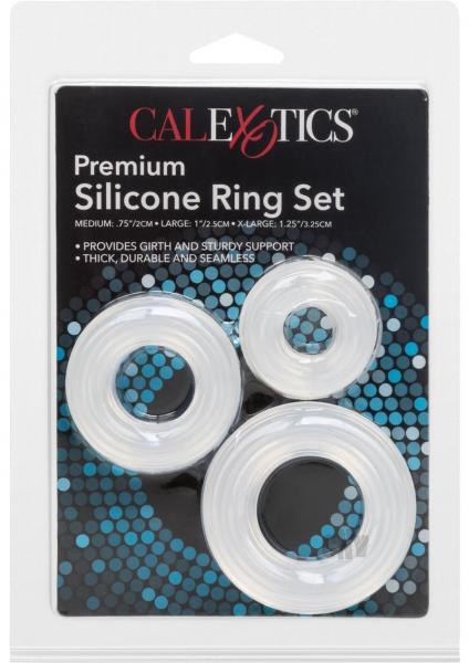 Premium Silicone Ring Set Clear Pack Of 3