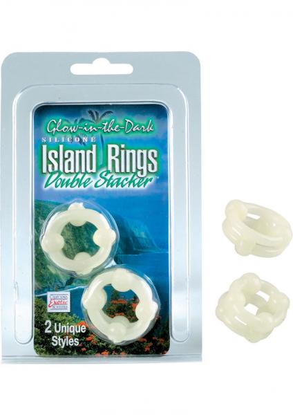 Island Double Stacker Rings -Glow