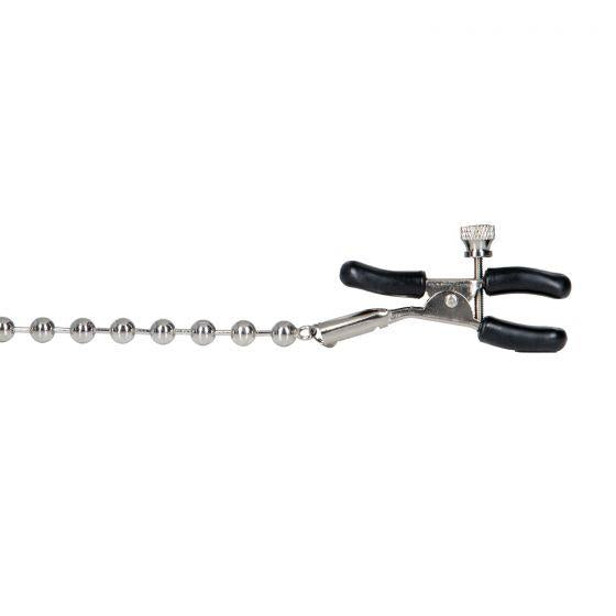 Nipple Clamps Silver Beaded Chain