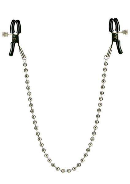 Nipple Clamps Silver Beaded Chain