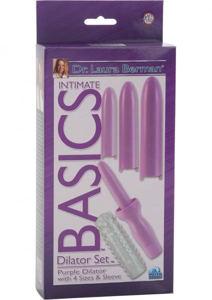Dr. Laura Berman Intimate Basics - Dilator Set Purple Dilator with 4 Sizes & Sleeve