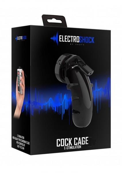 Electro Shock E-stim Cock Cage - Black