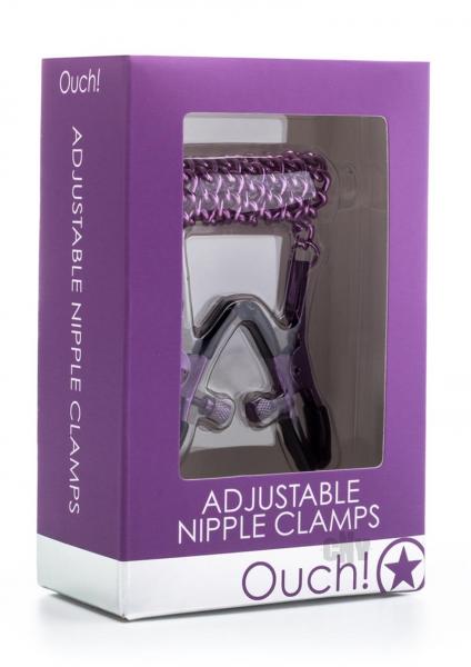 Ouch Adjustable Nipple Clamps with Chain