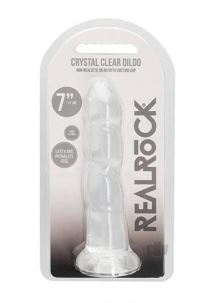 Realrock Non Realistic Dildo W Suction Cup 7in Transparent