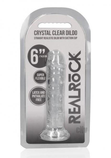 Realrock Straight Realistic 6 In Dildo Transparent