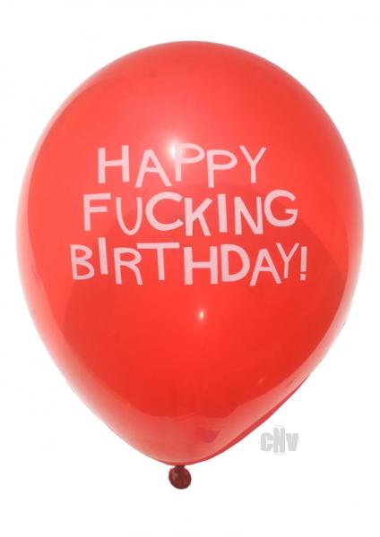 Happy Fucking Birthday 11in Balloons - 8 Per Pack