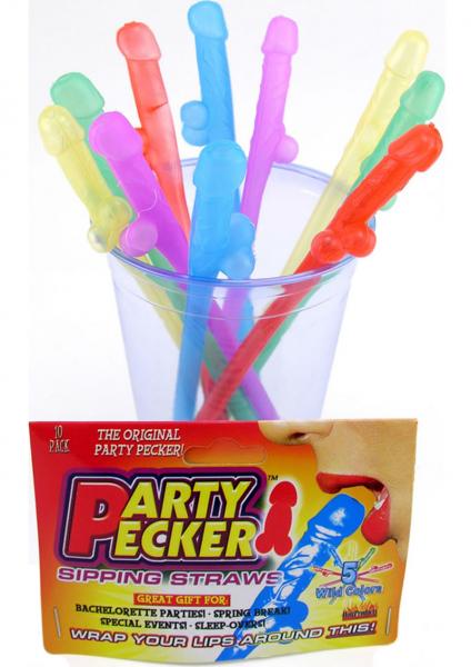 Party Pecker Sipping Straws (assorted)