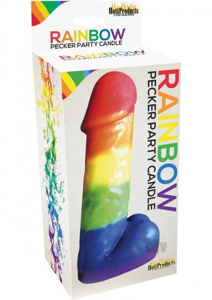 Rainbow Pecker Party Candle 7 inches