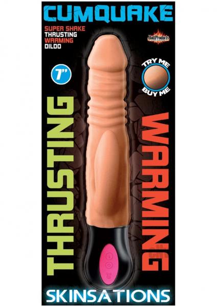 Cum Quake 11 Mode Pulsating/Warming Vibe w/ Clit Stimulator Rechargeable.