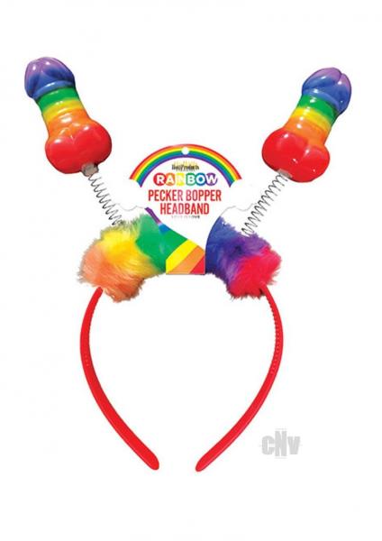 Rainbow Pecker Bopper Head Band O/S