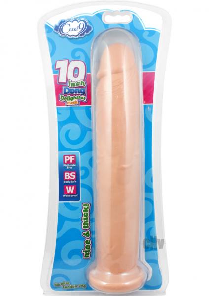 Cloud 9 10 inches Dong with Suction Cup Beige