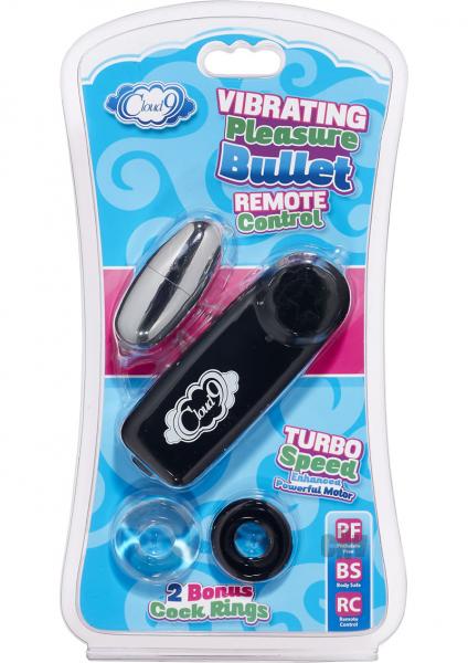 Cloud 9 Bullet Vibrator with Cock Rings Black