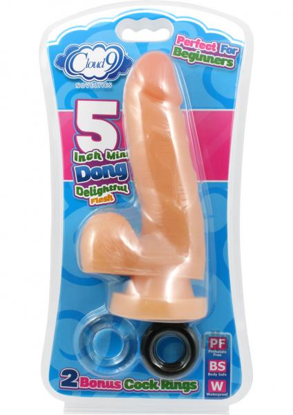 Cloud 9 5 inches Dildo with Cock Rings Beige