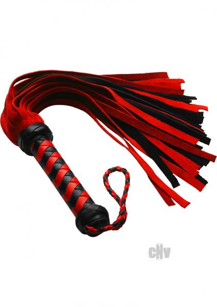 Short Suede Flogger Black Red