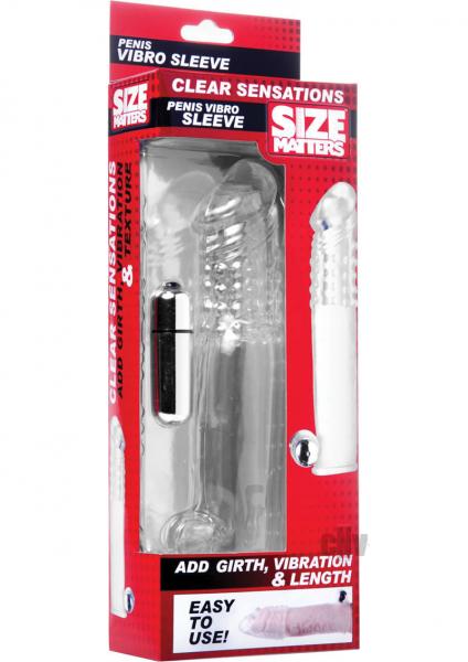 Clear Sensations Penis Extender Vibro Sleeve With Bullet