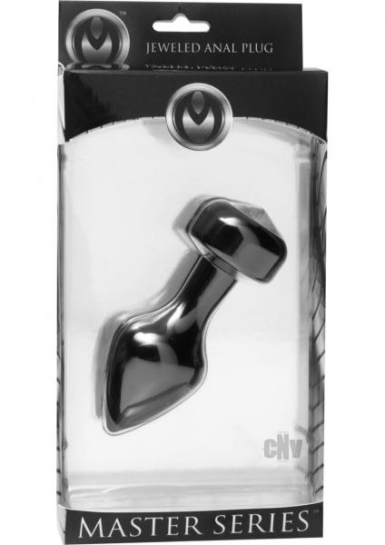 Spade Petite Jeweled Anal Plug Aluminum Black