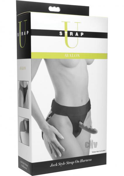 Strap U Avalon Jock Style Strap On Harness Black O/S