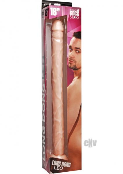 Raging Cockstars Long Dong Leo 18 Inch Dildo Beige