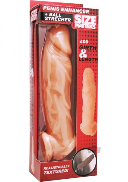 Realistic Flesh Penis Enhancer and Ball Stretcher