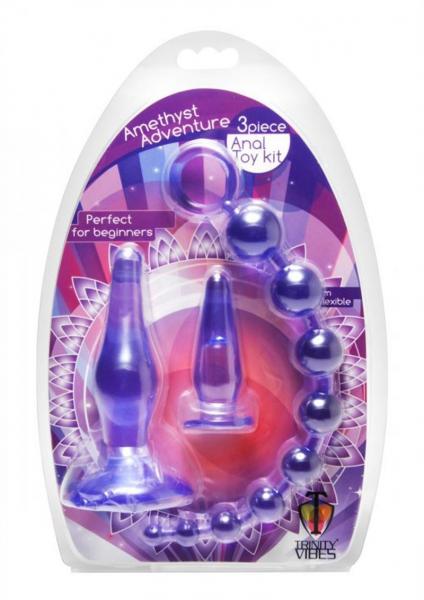 Amethyst Adventure 3 Piece Anal Toy Kit
