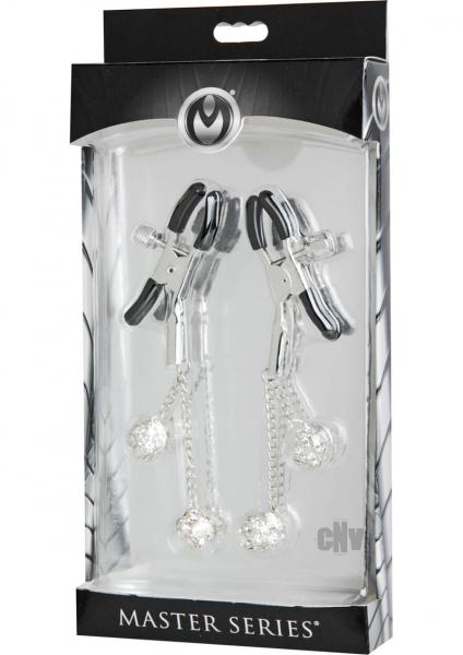 Ornament Adjustable Nipple Clamps Jewel Accents