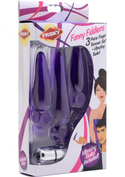 Fanny Fiddlers 3 Piece Finger Rimmer With Vibrating Bullet