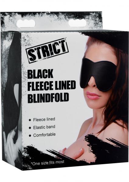 Strict Fleece Lined Blindfold Black O/S
