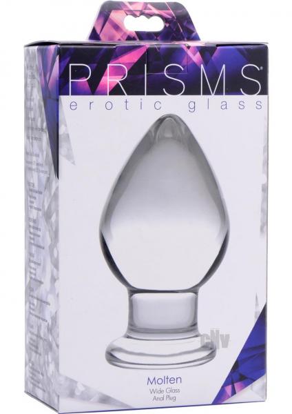 Prisms Molten Wide Glass Butt Plug Clear