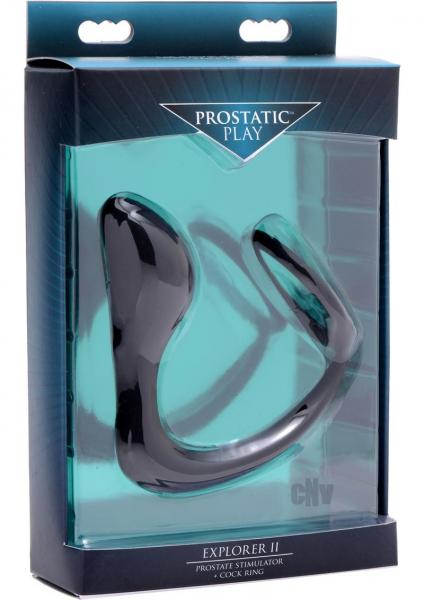 Explorer II Prostate Stimulator & Cock Ring Black