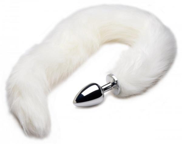 Extra Long Mink Tail Metal Anal Plug