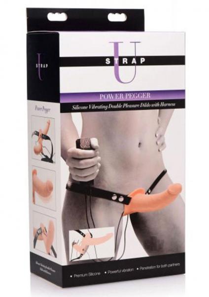 Power Pegger Vibrating Double Dildo Harness