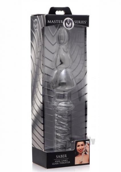 Saber Anal Links Glass Thruster Clear