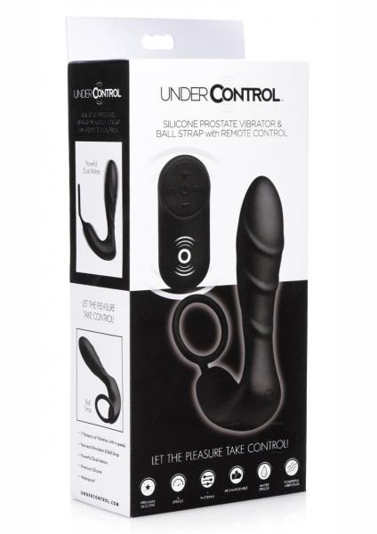 Silicone Prostate Vibrator And Strap With Remote Control