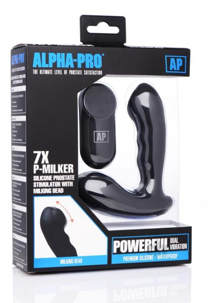 Alpha Pro 7X P-Milker Prostate Stimulator Milking Bead Black