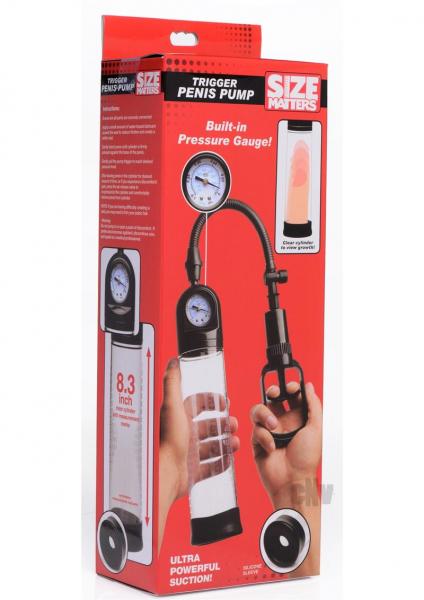 Trigger Penis Pump With Built In Pressure Gauge