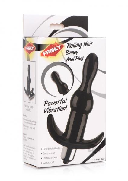 Bumpy Vibrating Anal Plug Black