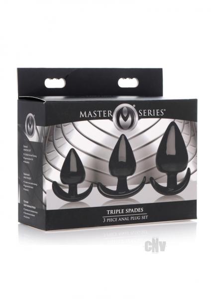 Master Series Triple Spades Anal Plug Set - 3 Pc