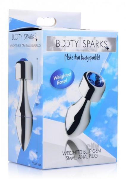 Booty Sparks Weighted Aluminum Plug Blue Small