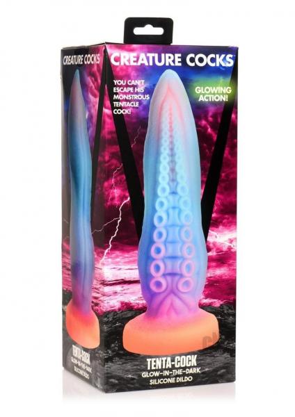 Tenta-cock Glow-in-the-dark Silicone Dildo