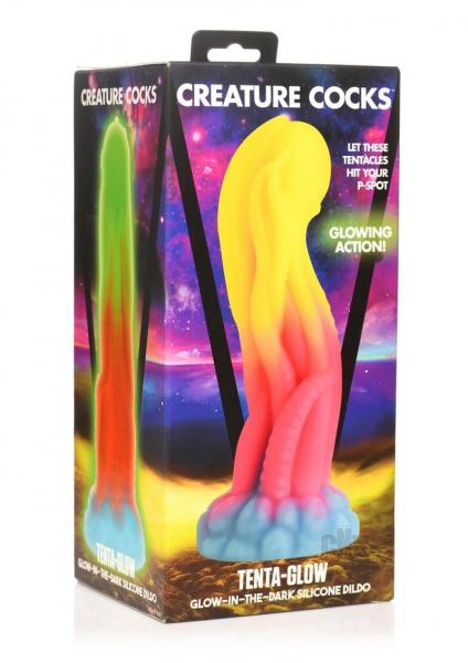 Tenta-glow Glow-in-the-dark Silicone Dildo
