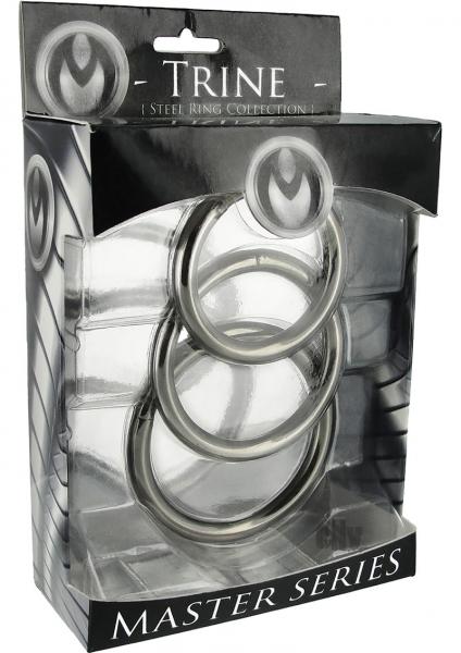 Trine Steel Cock Ring Collection 3 Piece