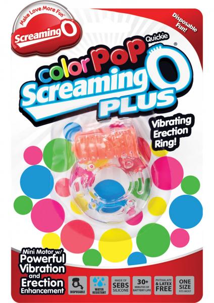 Color Pop Quickie Screaming O Plus Erection Ring