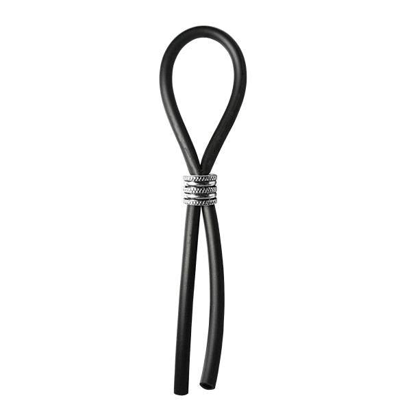 Bolo Lasso & Grooved Stainless Steel Slider Black