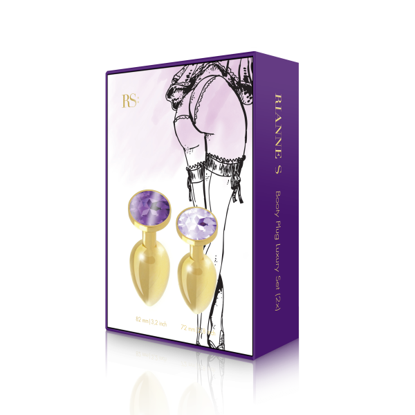 Rianne S Booty Plug Set 2X Metal Gold