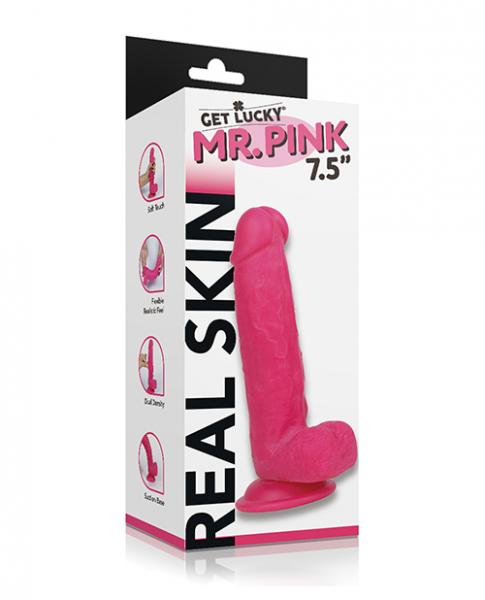 Get Lucky Mr. Pink 7.5'' Dual Layer Dong